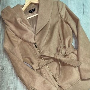 Bebe Peplum peacoat